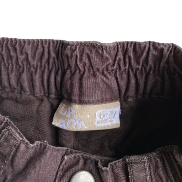 DPAM Lightweight Lined Brown Pull-on Pants Size 6 Months - Picture 4 of 5